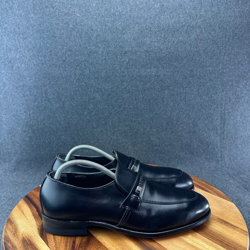 Vtg NOS Lehigh Steel Toe Safety Shoes Mens Size 10.5A Leather Black Loafers